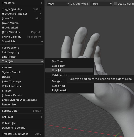 Preparing for cutting